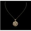 Image 1 : 14KT Yellow Gold 1.85ctw Diamond Pendant With Chain