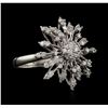 Image 2 : 14KT White Gold 0.37ctw Diamond Ring