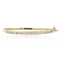 14KT Yellow Gold 1.21ctw Diamond Bangle Bracelet