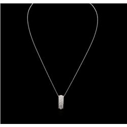 14KT White Gold 0.82ctw Diamond Pendant With Chain