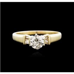 14KT Yellow Gold 0.58ctw Diamond Ring