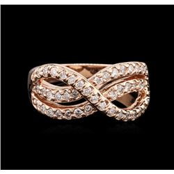 14KT Rose Gold 0.50ctw Diamond Ring