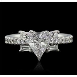 18KT White Gold EGL Certified 1.60ctw Diamond Ring