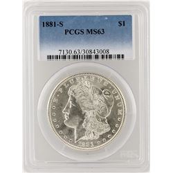 1881-S PCGS MS63 Morgan Silver Dollar