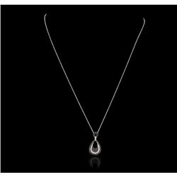 14KT White Gold 0.13ctw Diamond Pendant With Chain