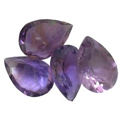 29.63ctw Pear Mixed Amethyst Parcel