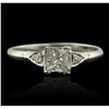 Image 1 : 14KT White Gold 0.76ctw Diamond Ring