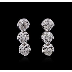 14KT White Gold 1.27ctw Diamond Earrings