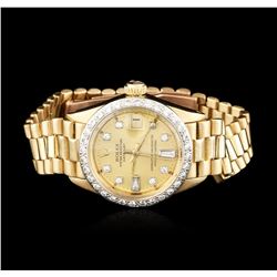 Rolex 18KT Yellow Gold Diamond DateJust Ladies Watch