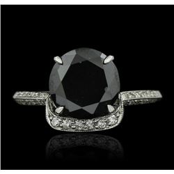 18KT White Gold 2.99ctw Black Diamond Ring