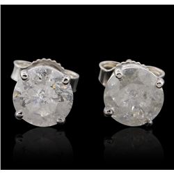 14KT White Gold 2.15ctw Diamond Stud Earrings