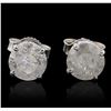 Image 1 : 14KT White Gold 2.15ctw Diamond Stud Earrings