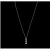 Image 2 : 14KT Yellow Gold 0.75ctw Diamond Pendant With Chain