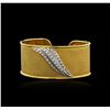 Image 1 : 18KT Two-Tone Gold 0.33ctw Diamond Cuff Bracelet