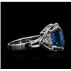 Image 3 : 14KT White Gold 6.00ct Topaz and Diamond Ring