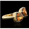 Image 2 : 14KT Yellow Gold 2.88ct Citrine and Diamond Ring