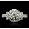 Image 1 : 18KT White Gold 2.09ctw Diamond Ring