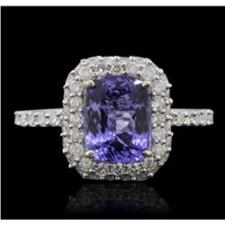 14KT White Gold 2.03ct Tanzanite and Diamond Ring