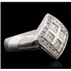 Image 2 : 14KT White Gold 0.76ctw Diamond Ring