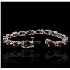 Image 3 : 14KT White Gold 8.32ctw Ruby and Diamond Bracelet