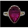 Image 1 : 14KT Yellow Gold 5.42ct Ruby and Diamond Ring