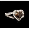 Image 2 : 18KT White Gold GIA Certified 2.69ctw Fancy Brown Diamond Ring