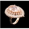 Image 3 : 14KT Rose Gold 11.58ct Morganite and Diamond Ring