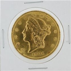 1904 $20 Liberty Head Double Eagle Coin