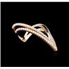 Image 2 : 14KT Rose Gold 1.08ctw Diamond Ring