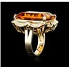 Image 3 : 14KT Yellow Gold 35.61ct Citrine and Diamond Ring