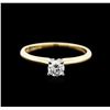 Image 1 : 14KT Two-Tone Gold 0.30ct Diamond Solitaire Ring