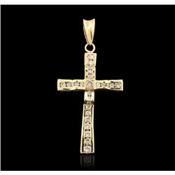 14KT Yellow Gold 2.00ctw Diamond Cross Pendant