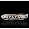 Image 1 : 18KT White Gold 1.68ctw Diamond Bangle Bracelet