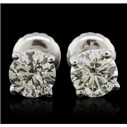 14KT White Gold 1.24ctw Diamond Solitaire Earrings