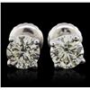 Image 1 : 14KT White Gold 1.24ctw Diamond Solitaire Earrings