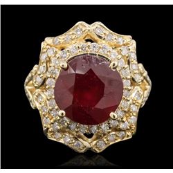 14KT Yellow Gold 1.70ct Ruby and Diamond Ring