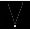 Image 1 : 14KT Yellow Gold 0.37ctw Diamond Pendant With Chain