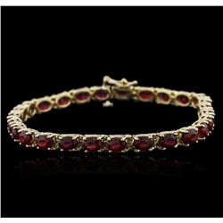 14KT Yellow Gold 15.95ctw Ruby Bracelet