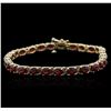 Image 1 : 14KT Yellow Gold 15.95ctw Ruby Bracelet