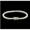 Image 2 : 14KT White Gold 6.90ctw Diamond Tennis Bracelet