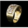 Image 3 : 14KT Two-Tone Gold 0.56ctw Diamond Ring