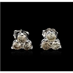 14KT White Gold 1.22ctw Diamond Earrings