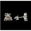 Image 2 : 14KT White Gold 1.22ctw Diamond Earrings