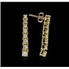 Image 2 : 14KT Yellow Gold 1.22ctw Diamond Earrings