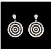 Image 1 : 1.11ctw Black Diamond Earrings - 14KT White Gold