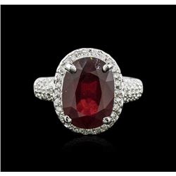 14KT White Gold 7.90ct Ruby and Diamond Ring