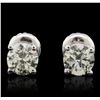 Image 1 : 14KT White Gold 1.22ctw Diamond Solitaire Earrings