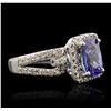 Image 2 : 14KT White Gold 1.85ct Tanzanite and Diamond Ring