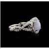 Image 2 : 18KT White Gold 2.20ct Star Sapphire and Diamond Ring