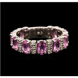 14KT White Gold 1.48ctw Pink Sapphire and Diamond Ring